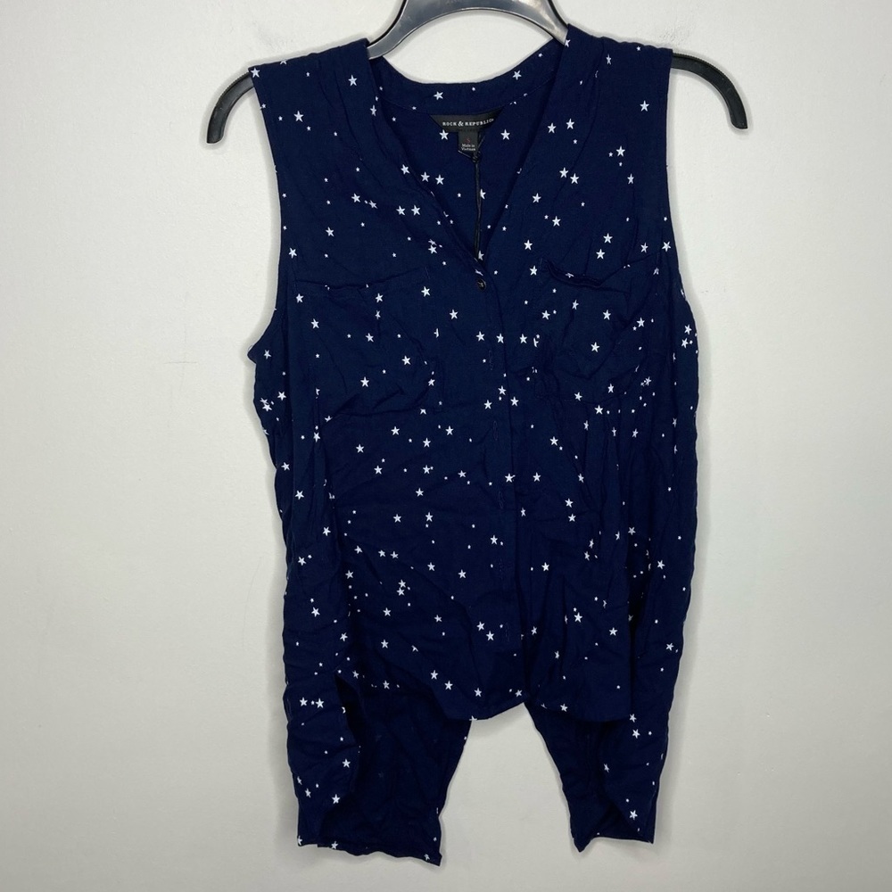 NWT Rock & Republic star top split back size small